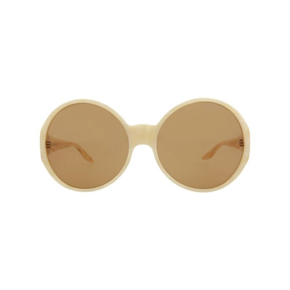 Gucci Round-Frame Acetate Sunglasses Beige Womens